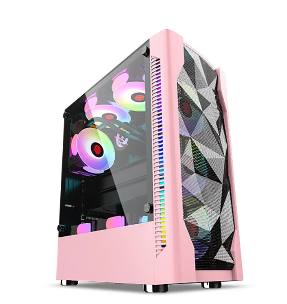 Desktop PC Case – Compatible with Large &amp; Medium Motherboards, Under-Mount Power Supply