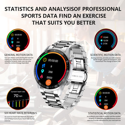 Smartwatch with Steel Band and Bluetooth Calling
