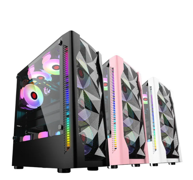 Desktop PC Case – Compatible with Large &amp; Medium Motherboards, Under-Mount Power Supply