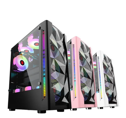 Desktop PC Case – Compatible with Large &amp; Medium Motherboards, Under-Mount Power Supply