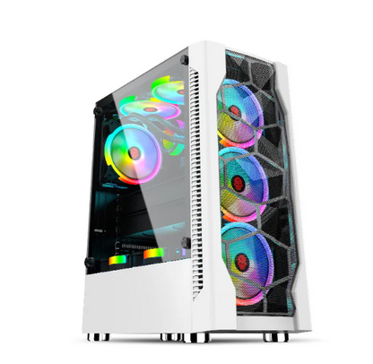 Desktop PC Case – Compatible with Large &amp; Medium Motherboards, Under-Mount Power Supply