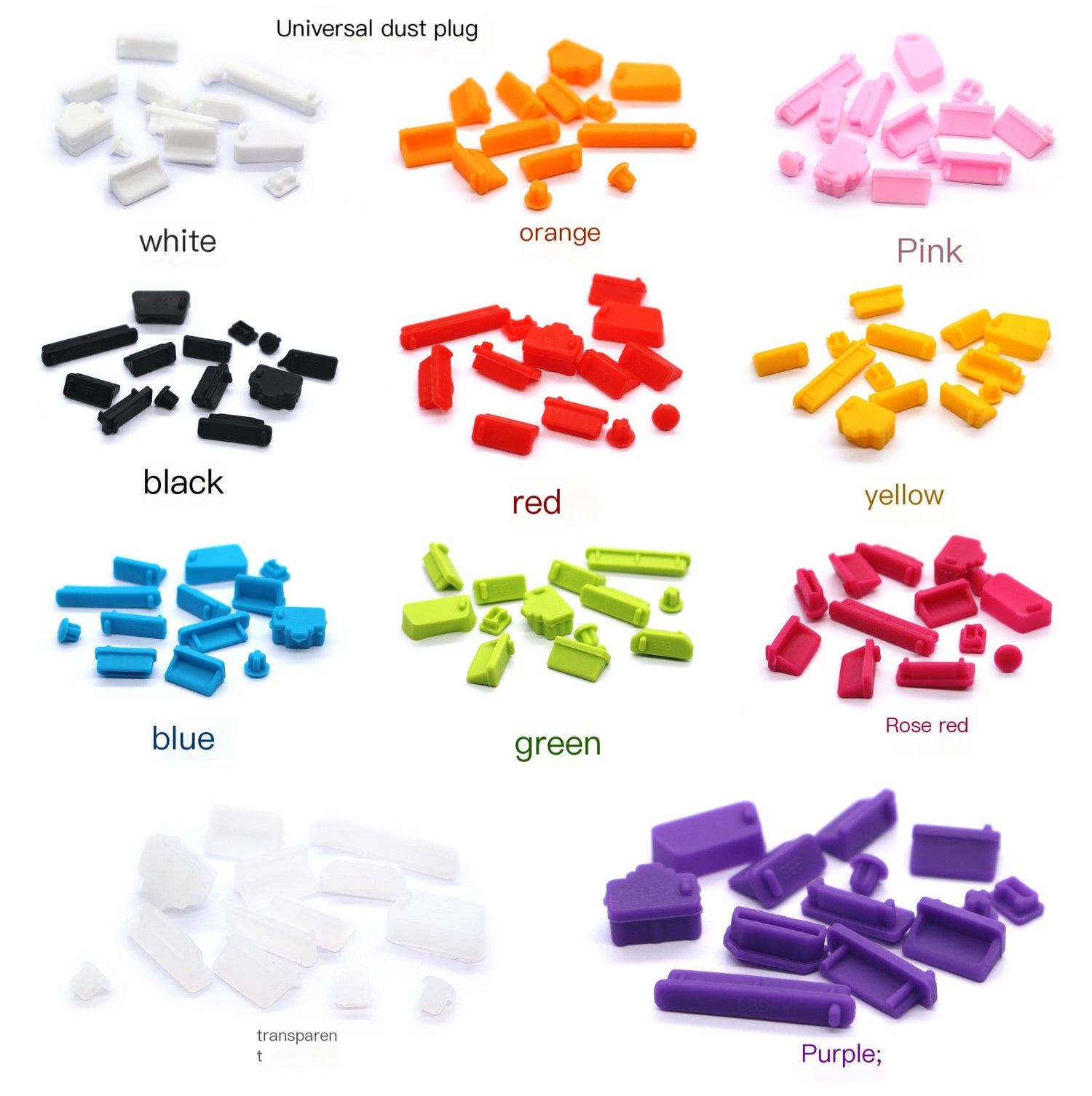 Universal Silicone Dust Plugs for Laptop Ports